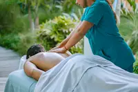 Massage on casita patio
