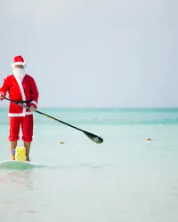 Santa paddleboard Aruba